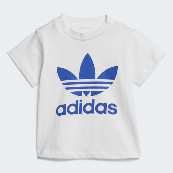 White Trefoil Shorts Tee Set