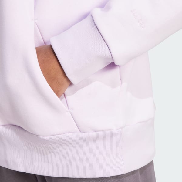 adidas ALL SZN Fleece 1/4-Zip Crew Sweatshirt - Purple