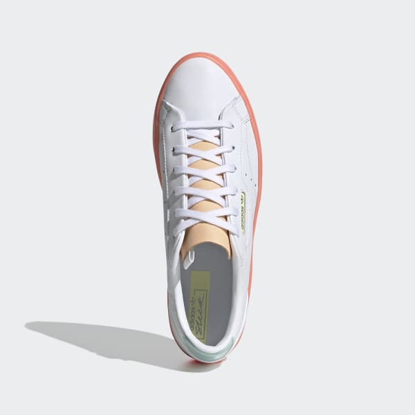 Adidas originals clearance white sleek trainers