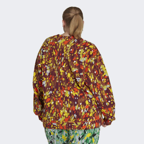 biela Mikina adidas by Stella McCartney Floral Print (plus size)