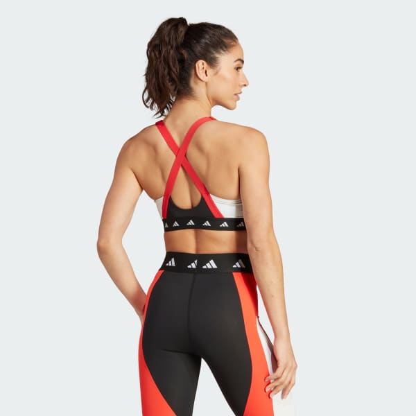 adidas Powerimpact Training Medium-Support Techfit Colorblock Bra - Black |  Women's Training | adidas US