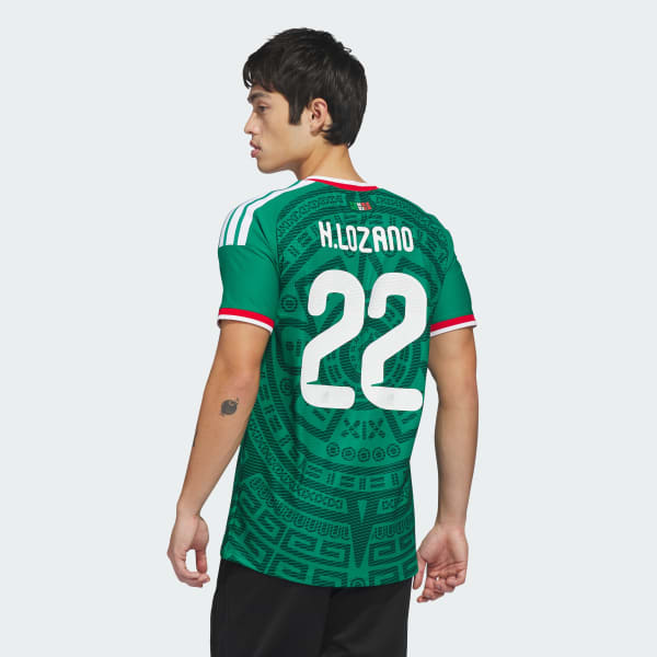 adidas Mexico 26 Home Lozano Authentic Jersey - Green | Free