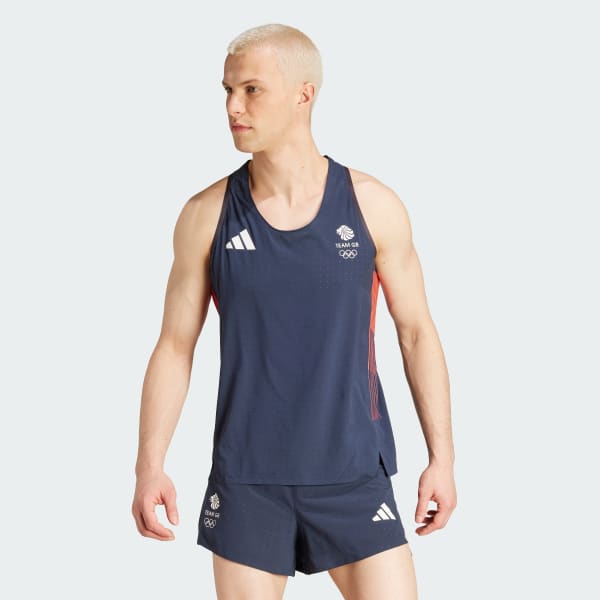 Blue adidas tank top hotsell