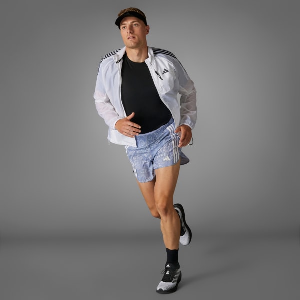 grijs Own the Run 3-Stripes Short