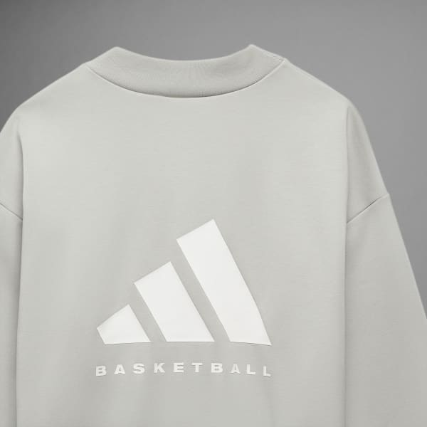 Γκρι adidas Basketball Crew Sweatshirt