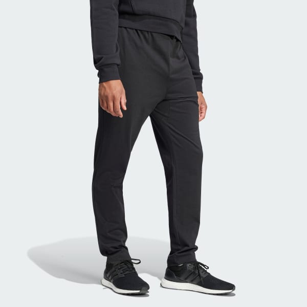 Black Essentials Small Logo Single Jersey Pants
