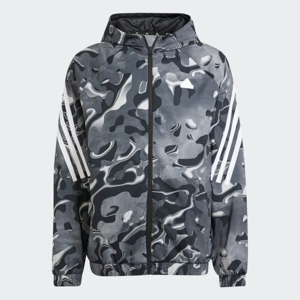 Future Icons Allover Print Full Zip Hoodie