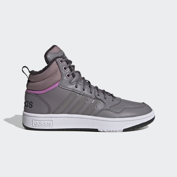 Γκρι Hoops 3.0 Mid Lifestyle Basketball Classic Fur Lining Winterized Shoes