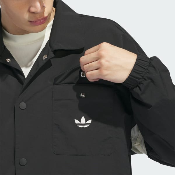 Adidas coach deals jacket black