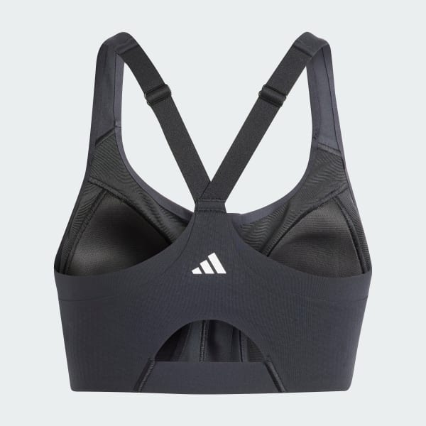 adidas TLRD Impact Luxe High-Support Zip Bra - Red, Women's Training