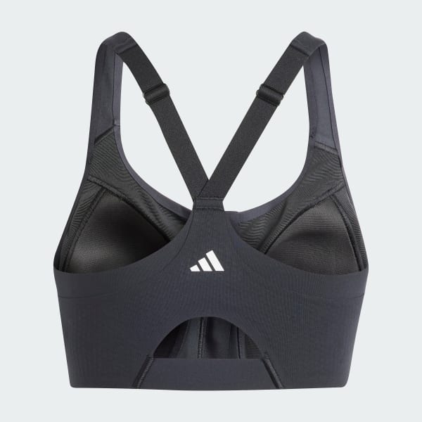 Negro Top Deportivo TLRD Impact Luxe Training Zip Soporte Alto