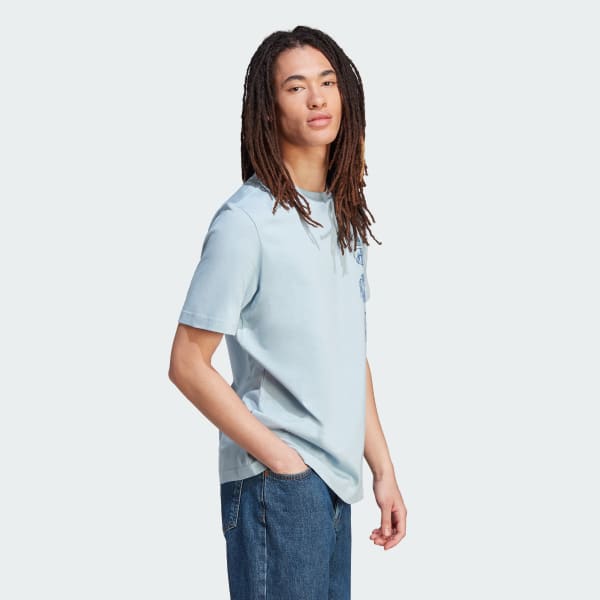 Blue adidas Sportswear Change Through Sports Triple Tee