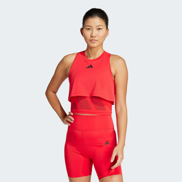 adidas Cool Intensity 2-in-1 Workout Tank Top Red adidas Türkiye