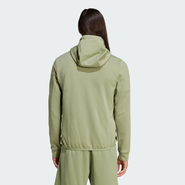 adidas Essentials Hybrid Down Hooded Jacket Green adidas Türkiye