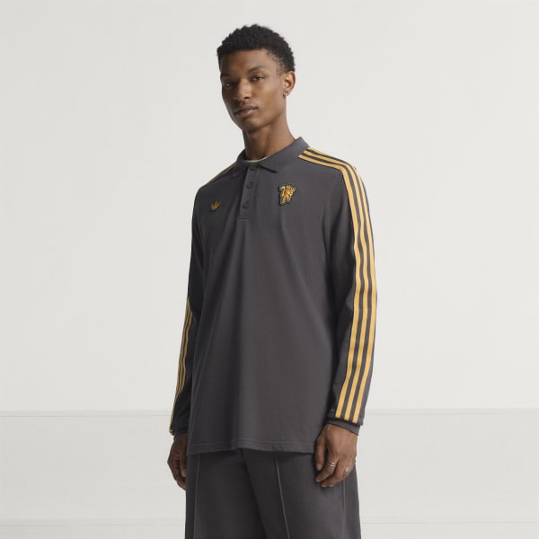 adidas マンチェスター・ユナイテッド ポロシャツ アディダス マンチェスター・ユナイテッド テラスアイコン 長袖