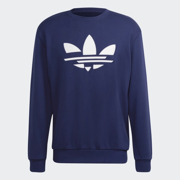 Mau-xanh-da-troi Áo Sweatshirt Cổ Tròn Shattered Trefoil Adicolor JJX24
