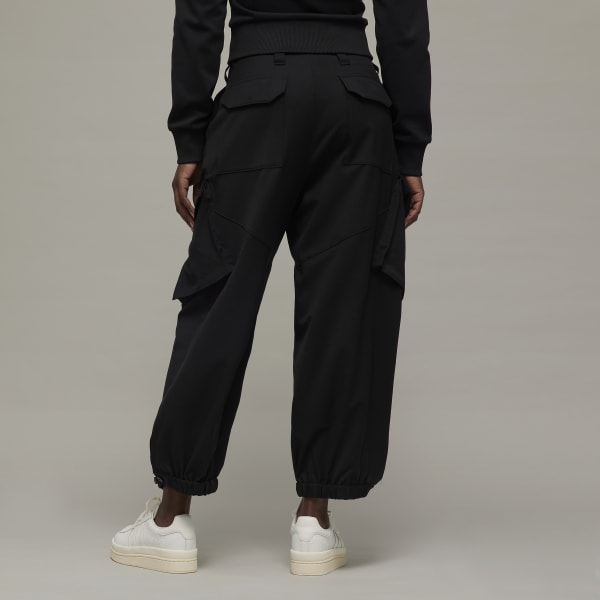 Svart Y-3 Classic Refined Wool Stretch Cargo Pants