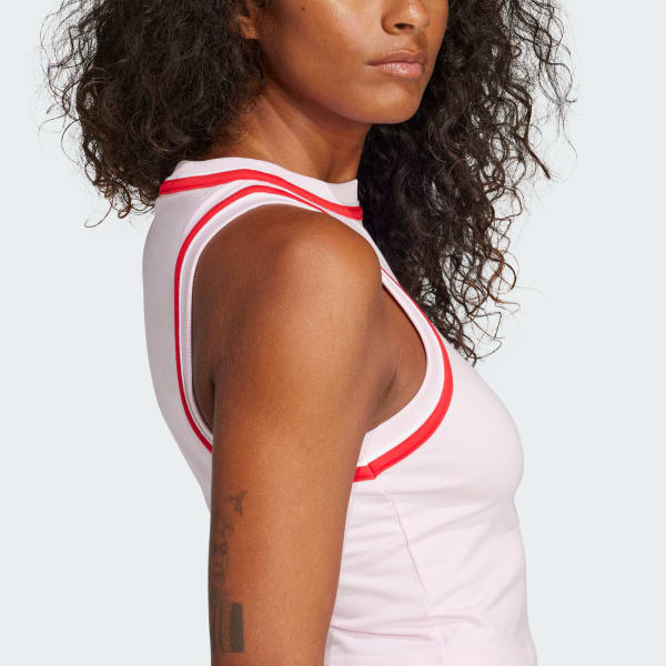 adidas Essentials Color-Pop Cotton Crop Tank Top - Pink