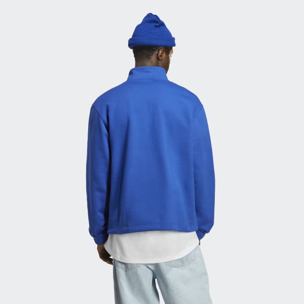 Blue Adicolor Contempo Half-Zip Crew Sweatshirt