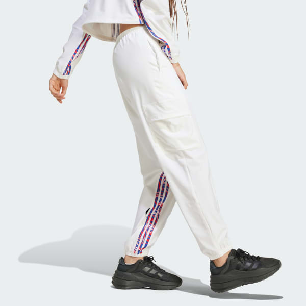 White Express All Gender Breaking Cargo Tracksuit Bottoms