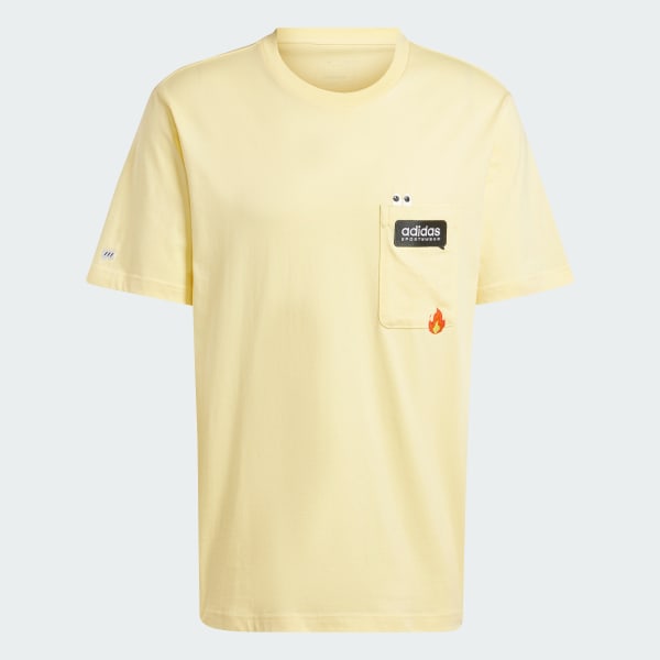 Yellow Remoji Pocket Graphic T-Shirt