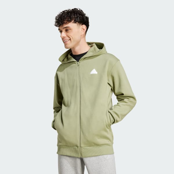 mau-xanh-la Áo Hoodie Khóa Kéo Dọc Thân Badge of Sport Future Icons