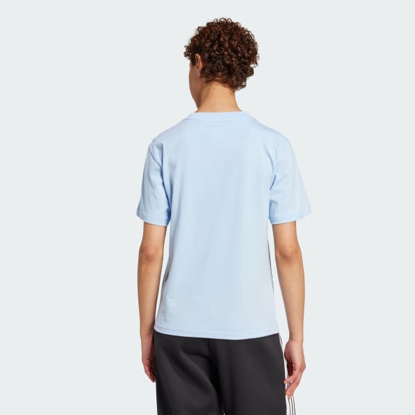 Bleu T-shirt coton petit logo Essentials