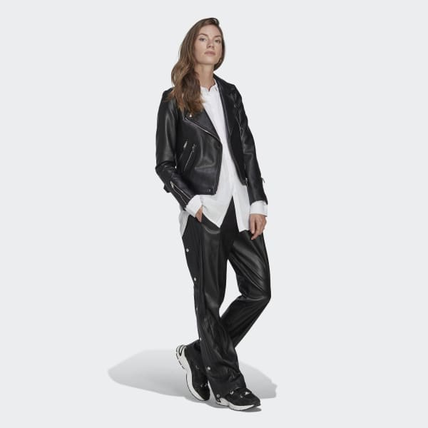 adidas Faux Leather Leggings - Black, Women's Lifestyle