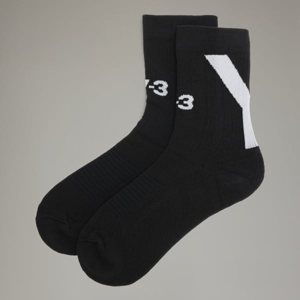 Black Y-3 Hi Socks