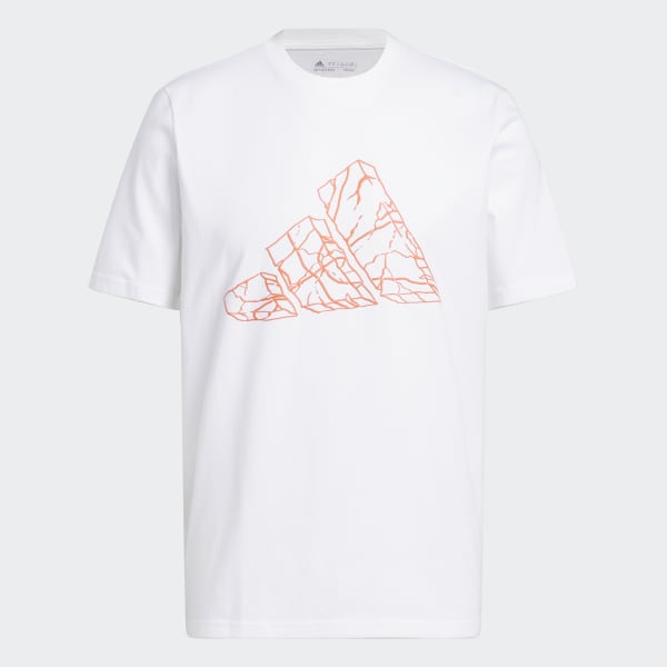 Blanco Polo Estampado Pass Rock Basketball