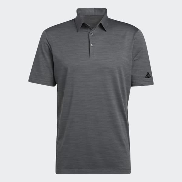 Grey Space-Dyed Striped Golf Polo Shirt