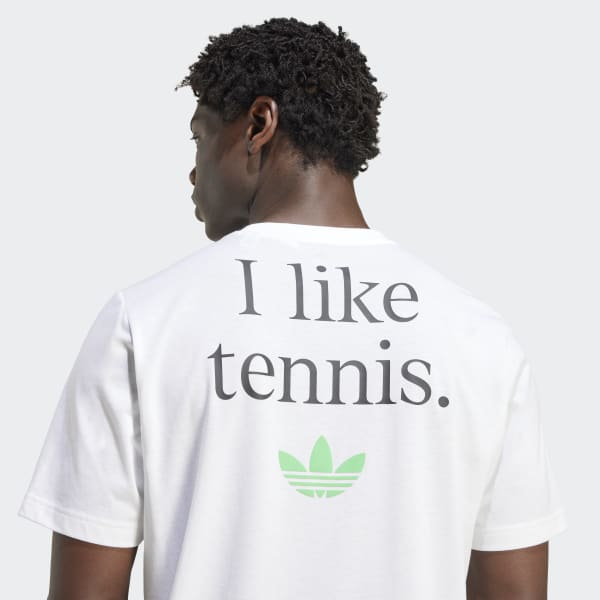 adidas Tennis Graphic Tee - White | Free Shipping with