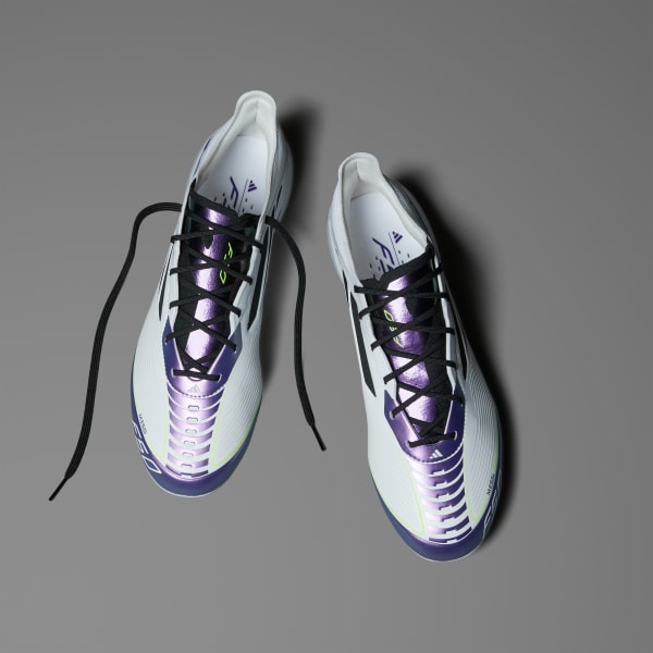 adidas F50 MESSI ホワイト/パープル Chuteira Campo Adidas X Messi F50 Club
