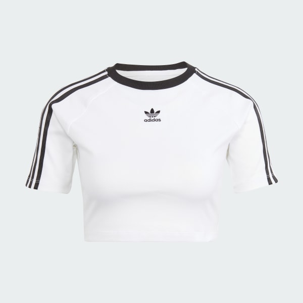 [adidas] スリーストライプス 半袖ベビーTシャツ レディース スリーストライプス 半袖ベビーTシャツ ダークブルー