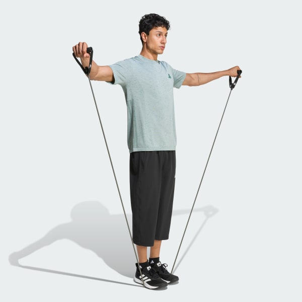 Verde Camiseta Workout Essentials sin Costuras