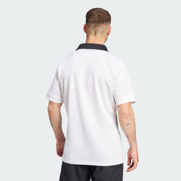 White All Blacks Rugby Short Sleeve Jersey