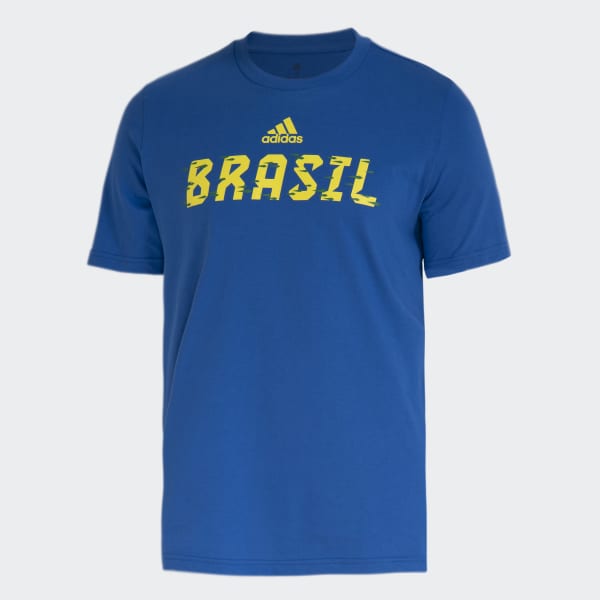 Camiseta Brasil - Azul adidas