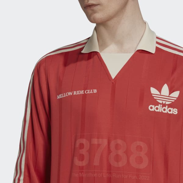 Rouge Maillot à manches longues Graphics Mellow Ride Club LA558