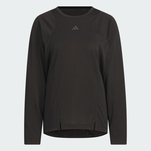 ブラック ラックスフロー ルーズフィット 長袖Tシャツ