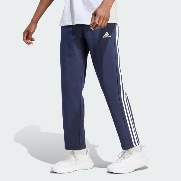Blue Essentials 3-Stripes Open Hem Fleece Pants