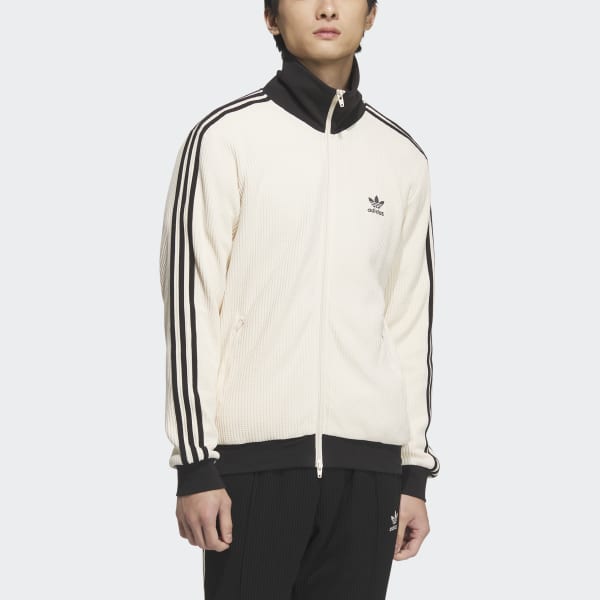 adidas ワッフル トラックジャケット アディカラー ワッフル クラシック トラックトップ ブラック