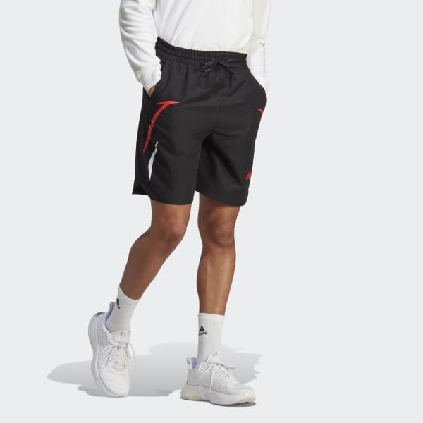 Black Colourblock Woven Shorts