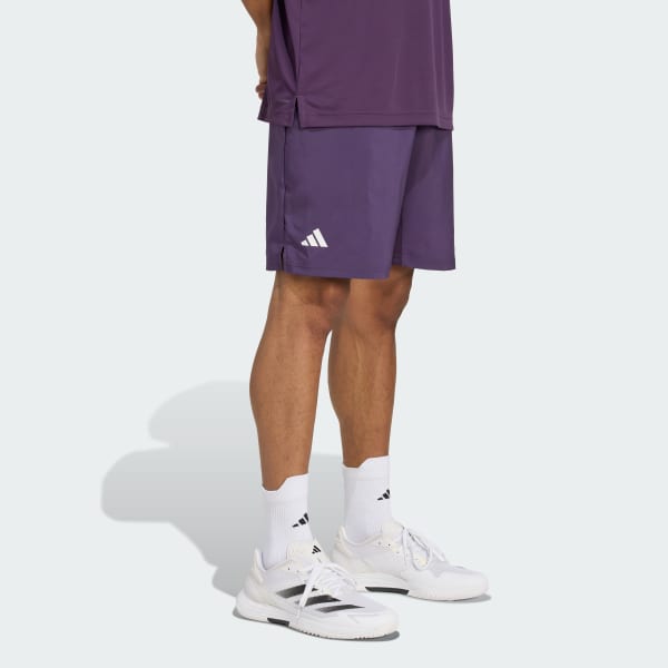 Morado Shorts de Tenis Club Climacool 3 Rayas