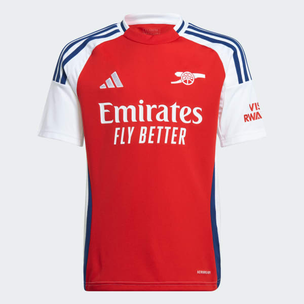 สีแดง เสื้อฟุตบอลชุดเหย้า Arsenal 24/25 สำหรับเด็ก