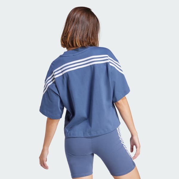 adidas Future Icons 3-Stripes Tee - Blue | adidas Singapore
