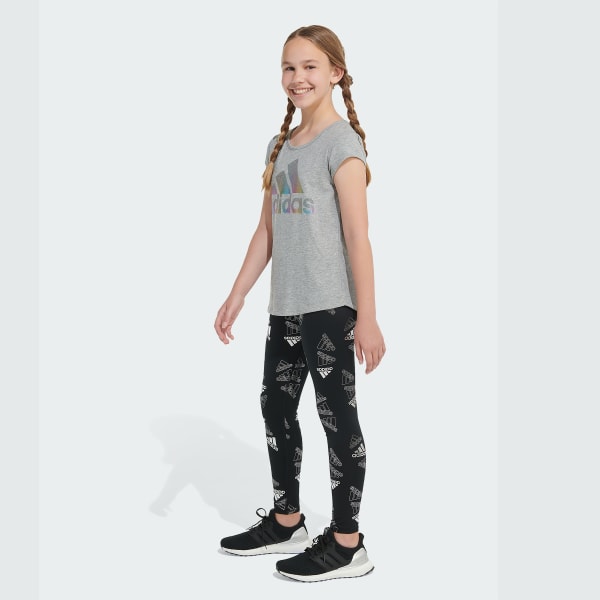 adidas Allover Print Brand Logo Tights Black Free Shipping with adiClub adidas US