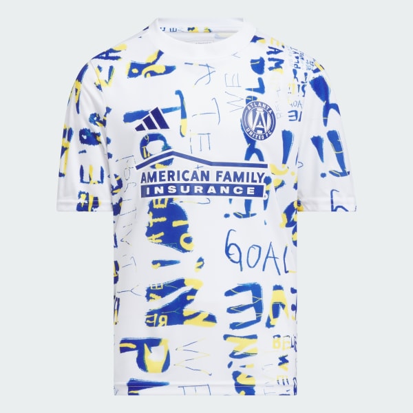 adidas Atlanta United FC MLS Kick Childhood Cancer Pre Match Jersey Kids White Free Shipping with adiClub adidas US