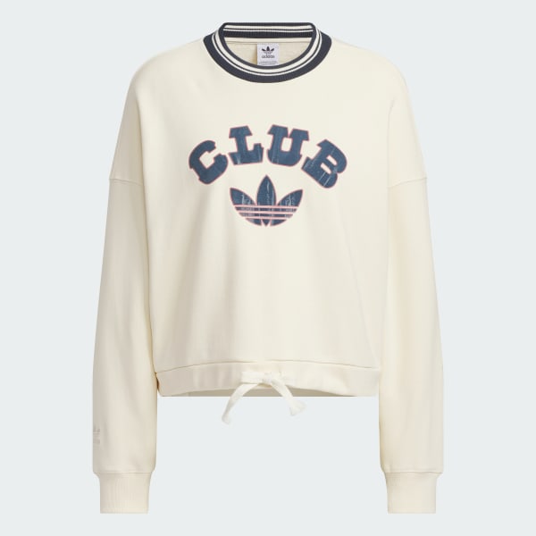 adidas Collegiate Graphics Crew Sweatshirt White adidas
