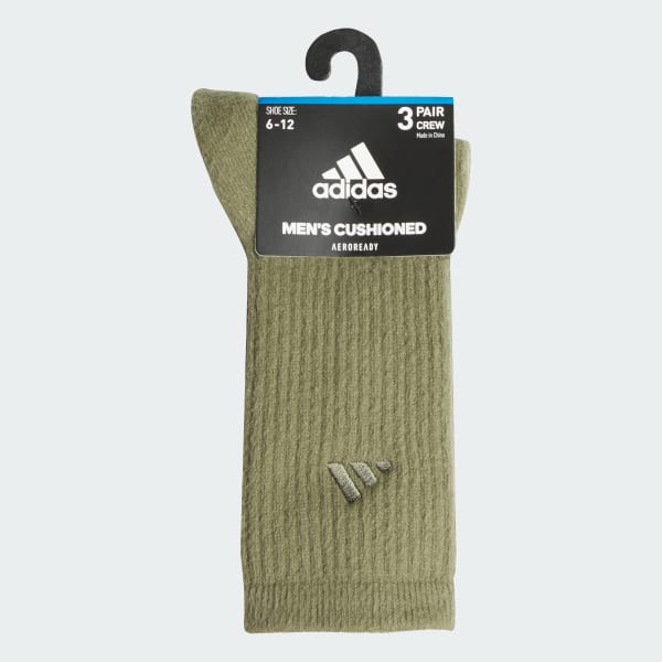 Men's Cushioned Comfort 3-Pack Crew Socks