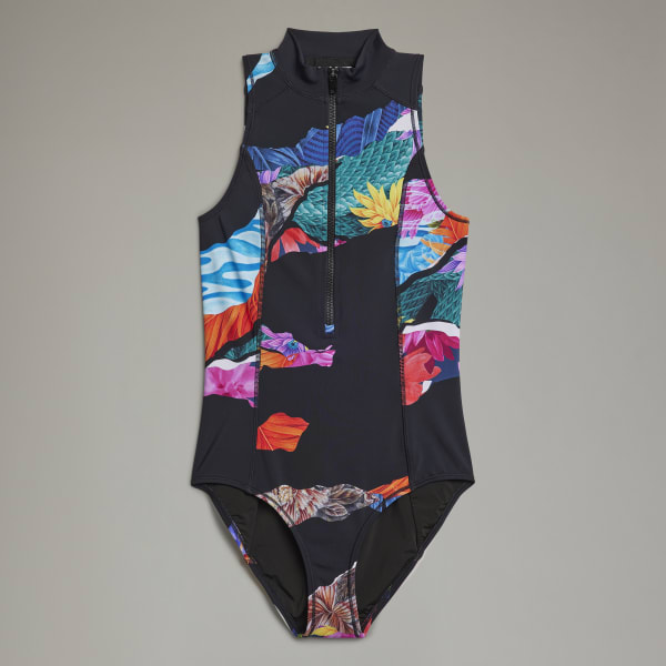 Black Y-3 Allover Print Swimsuit L4742